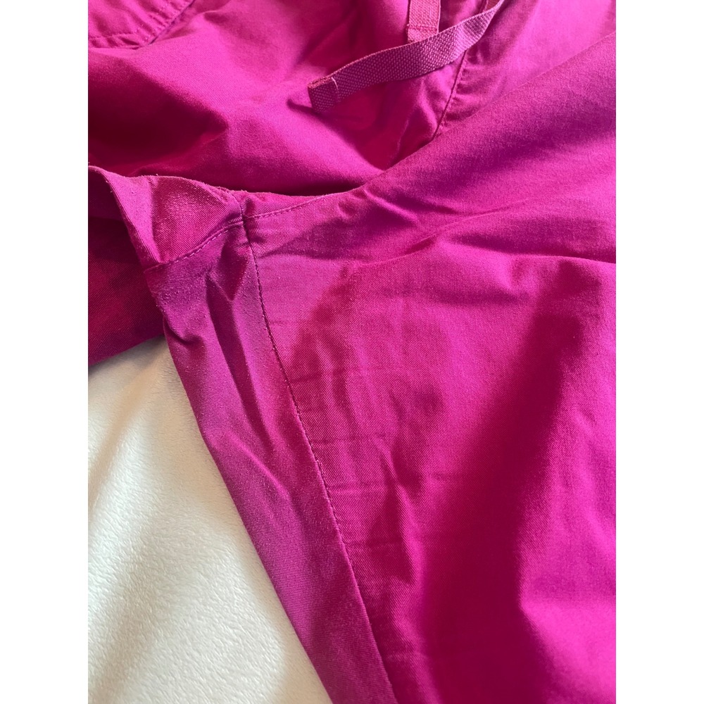 Butter-Soft Stretch Womens 2X Magenta Pink Cargo Scrub Pants Drawstring - Picture 6 of 12